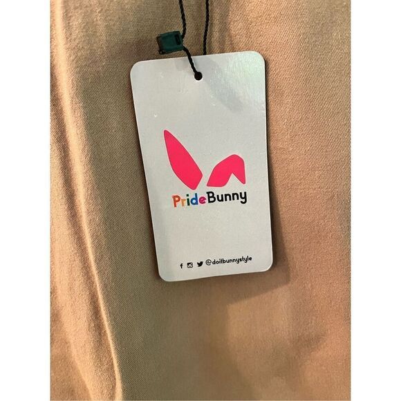 Pride Bunny Tan Rainbow Roll Cuff Chino Pants sz 34 NWT - Picture 11 of 12